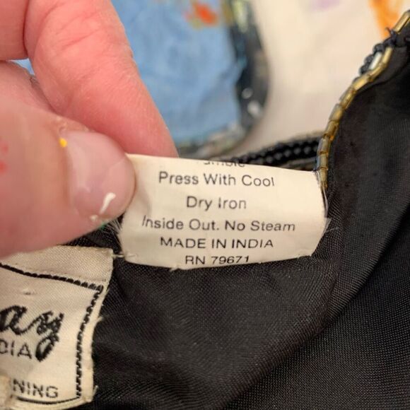 Stenay Vintage 80s Silk Sequins Dinner Jacket Black w/ Multicolor Trim Lined Lg - Picture 5 of 11